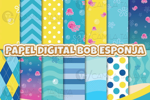 Kit Papel Digital Bob Esponja