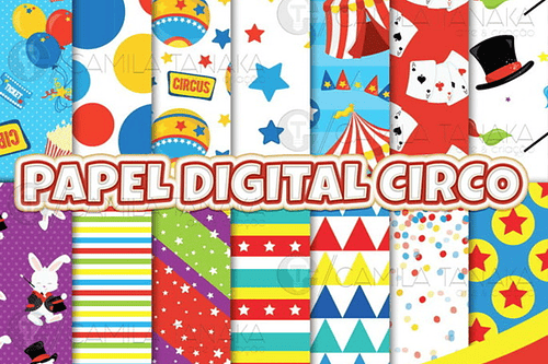 Kit Papel Digital Circo