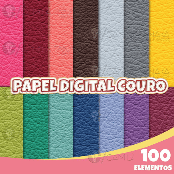 Kit Papel Digital Couro 1