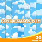 Kit Papel Digital Nuvem 1