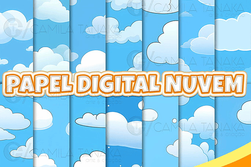 Kit Papel Digital Nuvem