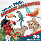 Kit Digital Animais Amazonia 1