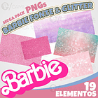 Kit Digital Barbie Fonte e Glitter 1