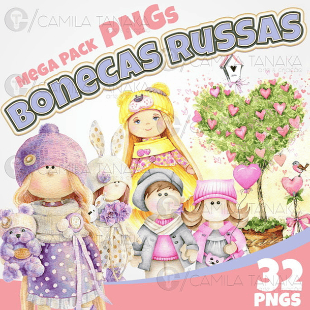 Kit Digital Bonecas Russas 1