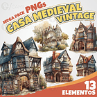 Kit Digital Casa Medieval vintage 1