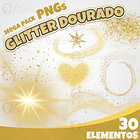 Kit Digital Glitter Dourado 1