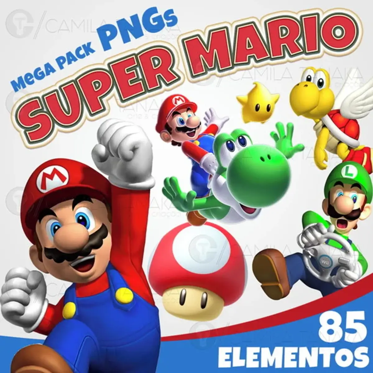 Kit Digital Super Mario | Camila Tanaka Kit Digitais
