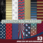 Kit Papel Digital Vingadores 1