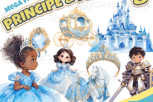 Kit Digital Principe e Princesa 8