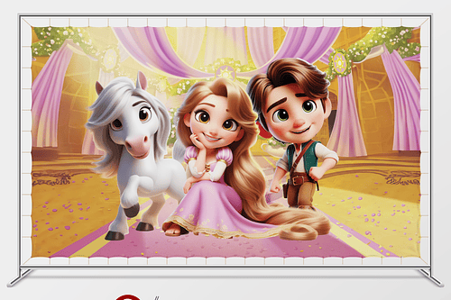 Arte Digital para Painel Fundo Rapunzel