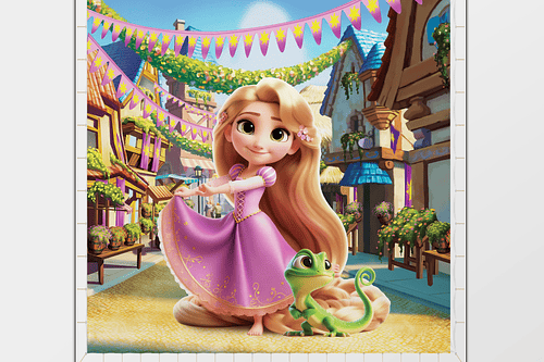 Arte Digital para Painel Fundo Rapunzel