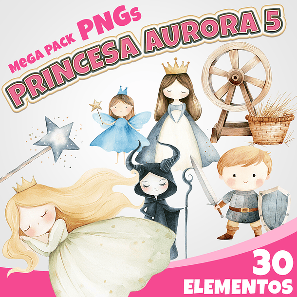 Kit Digital Princesa Aurora 5 1