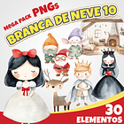 Kit Digital Princesa Branca de Neve 10 1