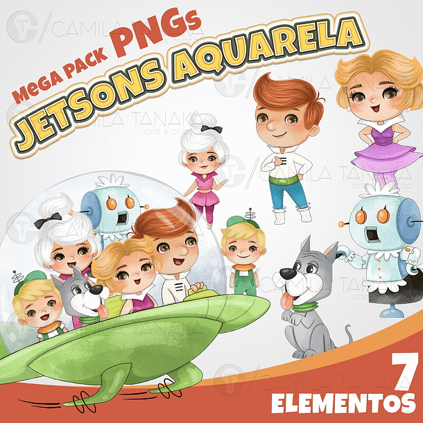 Kit Digital Jetsons Aquarela