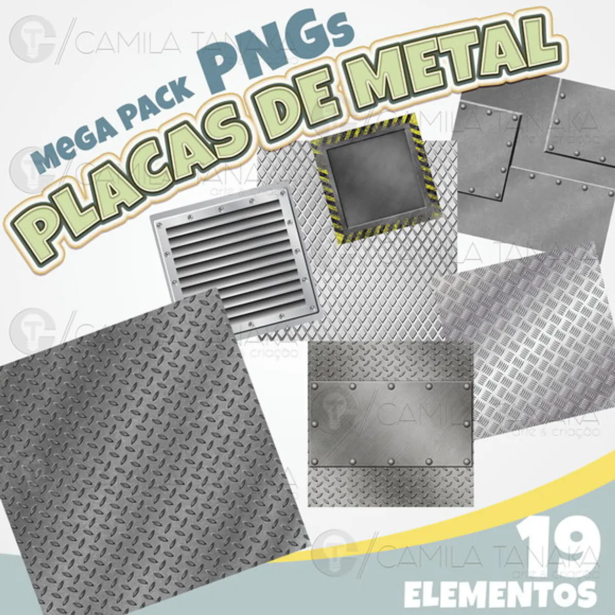 Kit Digital placas de metal | Camila Tanaka Kit Digitais