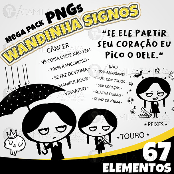 Kit Digital wandinha signos