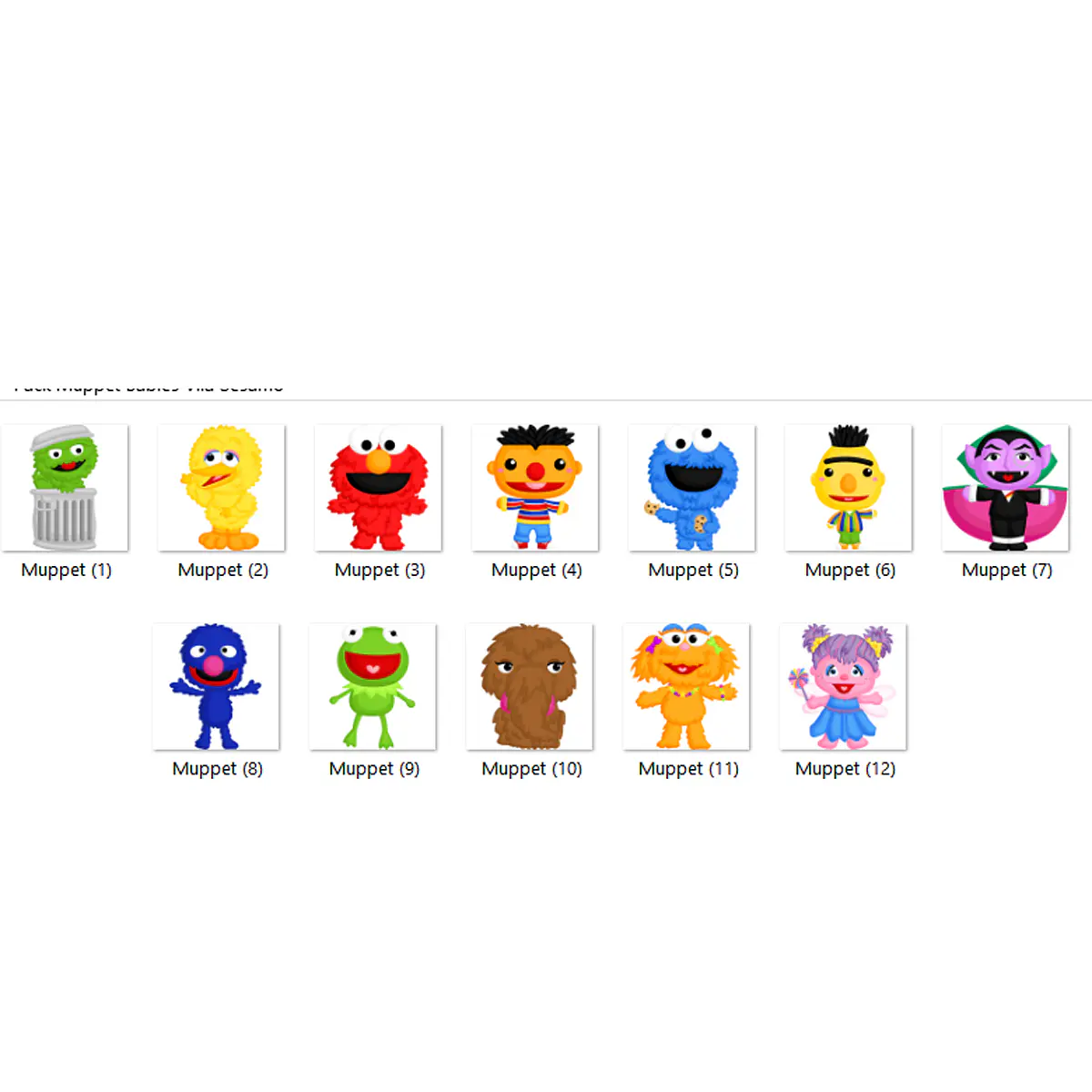 Kit Digital Muppet Babies Vila Sesamo | Camila Tanaka Kit Digitais