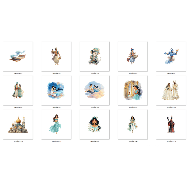 Kit Digital Princesa Jasmine 6 2