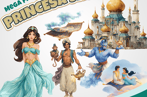 Kit Digital Princesa Jasmine 6