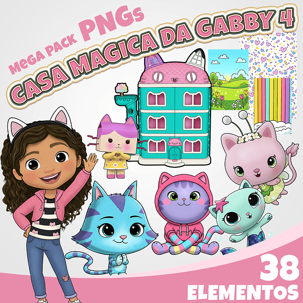 Kit Digital Casa Magica da Gabby 4 1