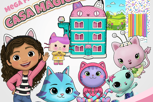 Kit Digital Casa Magica da Gabby 4
