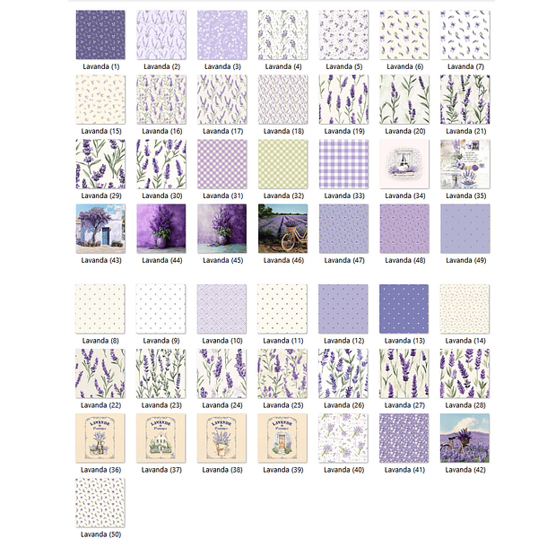 Kit Digital Papel Lavanda Alfazema 2