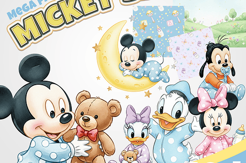 Kit Digital Mickey Baby