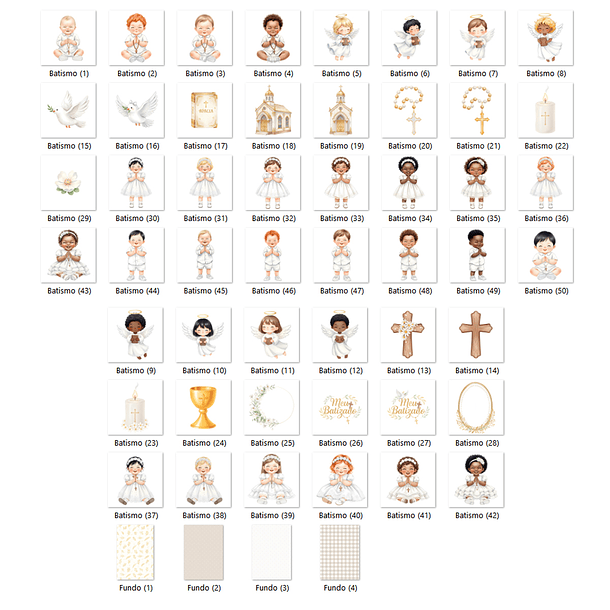 Kit Digital batismo batizado 7 2