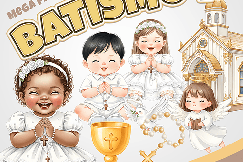 Kit Digital batismo batizado 7