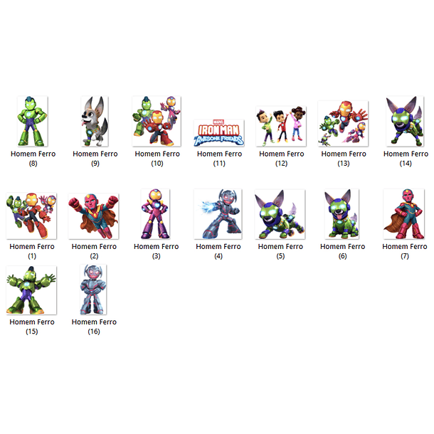 Kit Digital Homem de Ferro e Amigos Espetaculares 2