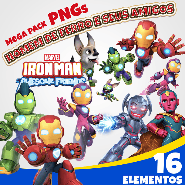 Kit Digital Homem de Ferro e Amigos Espetaculares 1