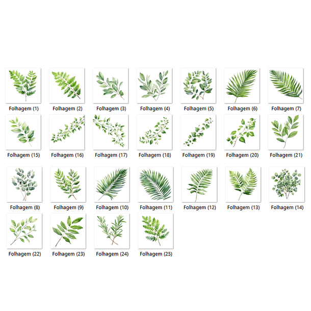 Kit Digital folhagem 4 2