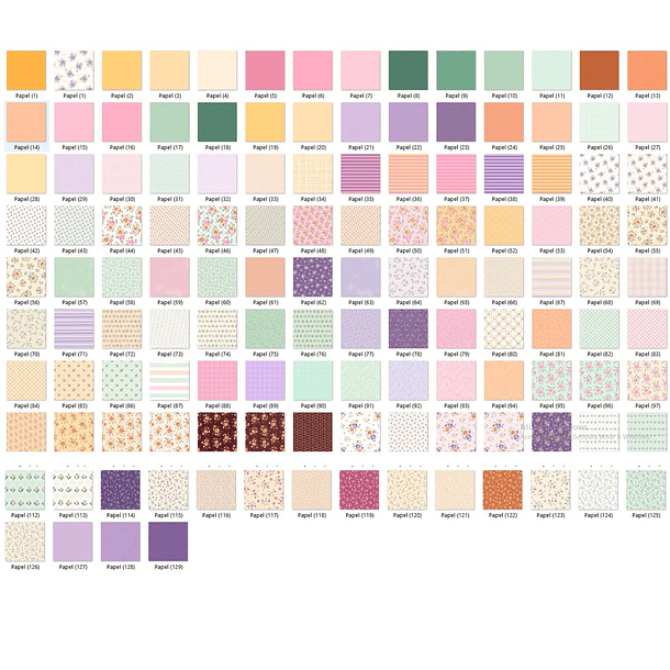 Kit Digital papel floral 2