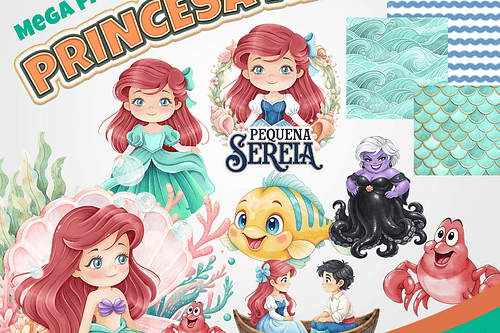 Kit Digital Princesa Ariel 13