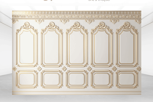 Arte Digital para Painel Parede Palacio Boiserie