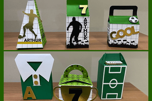 Combo Caixinhas Futebol - Arquivo de Corte