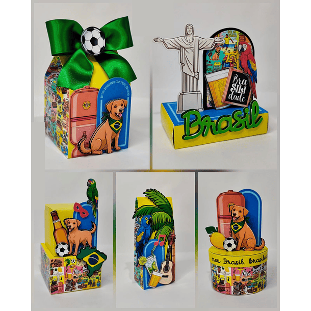 Combo Caixinhas Brasilidade - Arquivo de Corte