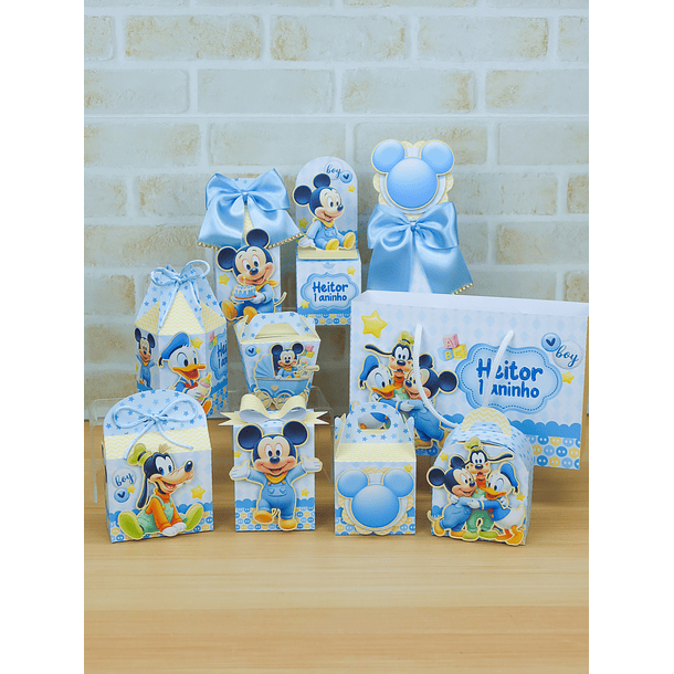 Combo Caixinhas Kit Baby Mickey - Arquivo de Corte