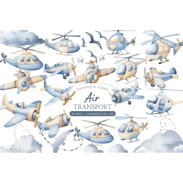 Kit Digital  Avião Happy flying