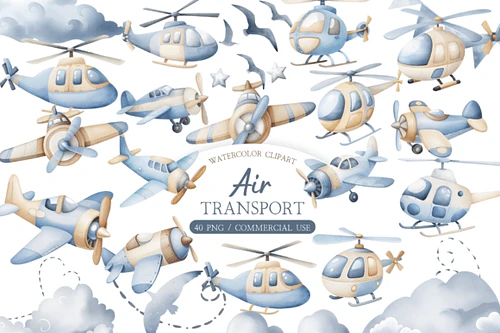 Kit Digital  Avião Happy flying