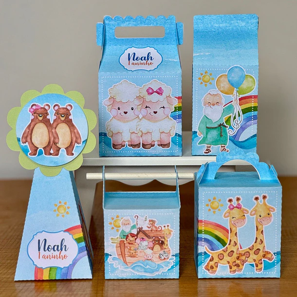 Combo Caixinhas Arca de Noé - Arquivo de Corte