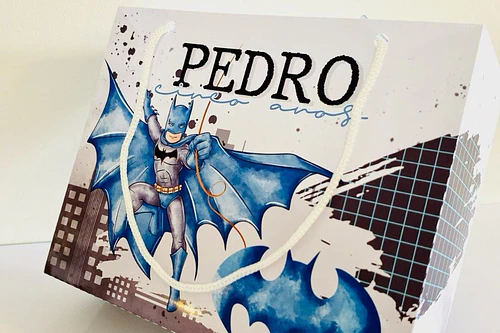 Sacola Festa Batman - Arquivo de Corte