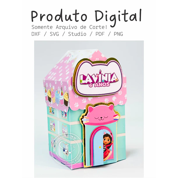 Caixinha Casa da Gabby - Arquivo de Corte