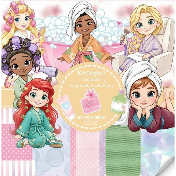 Kit Digital Princesas Disney Spa 2