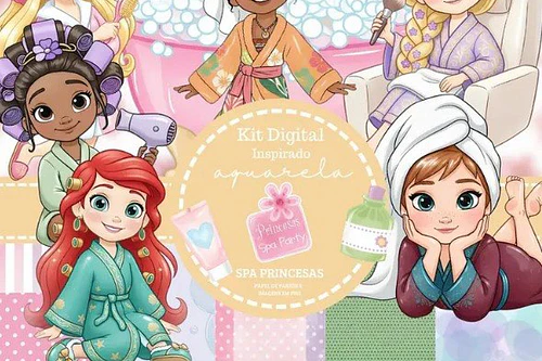 Kit Digital Princesas Disney Spa 2