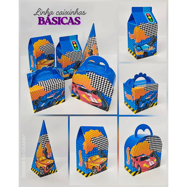Combo Caixinhas Hot Wheels - Arquivo de Corte