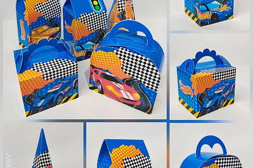 Combo Caixinhas Hot Wheels - Arquivo de Corte