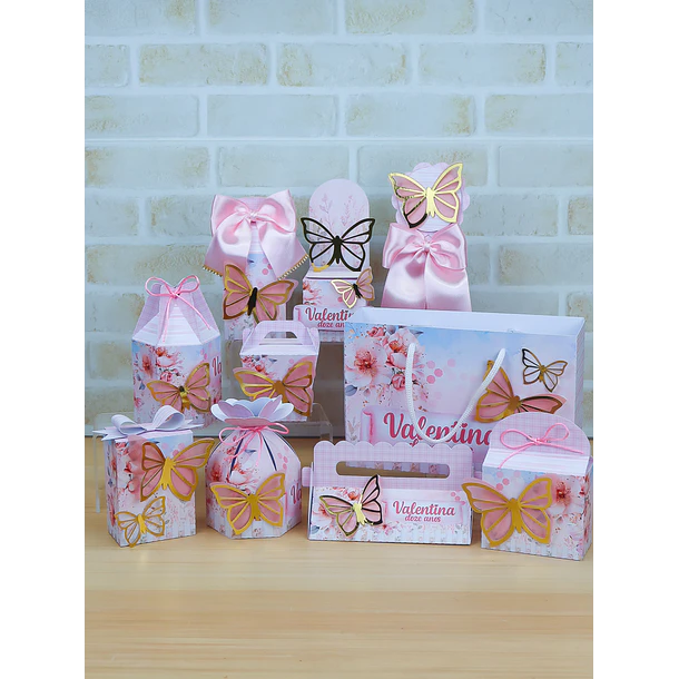 Combo Caixinhas Jardim Borboleta - Arquivo de Corte