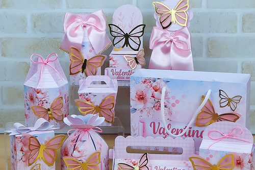 Combo Caixinhas Jardim Borboleta - Arquivo de Corte