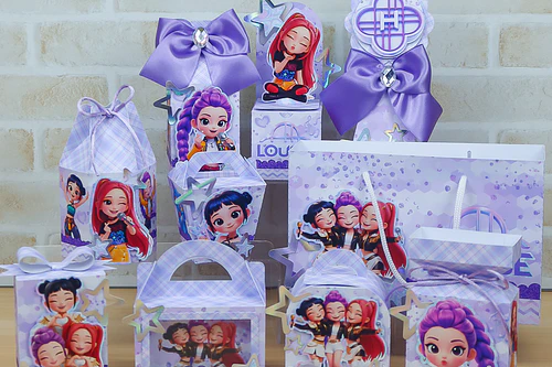 Combo Caixinhas Guerreiras KPOP - Arquivo de Corte